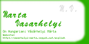 marta vasarhelyi business card